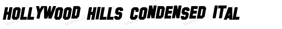 Hollywood Hills Condensed Italic字体转换